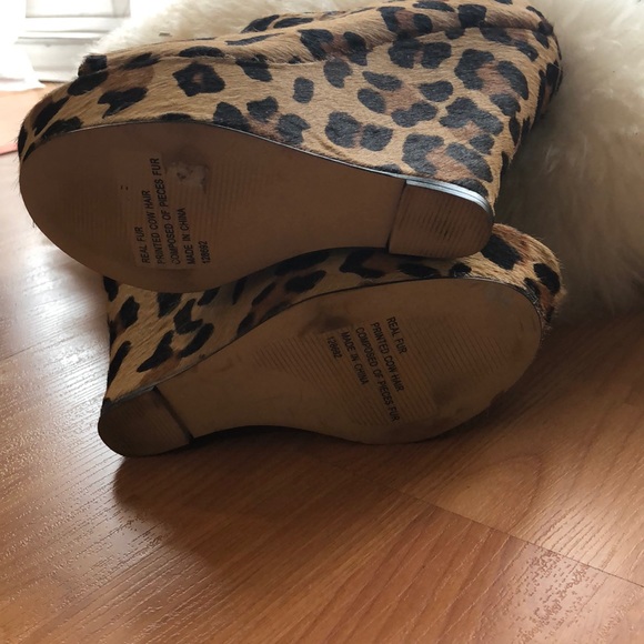 Cow hair wedge bootie - Picture 4 of 7